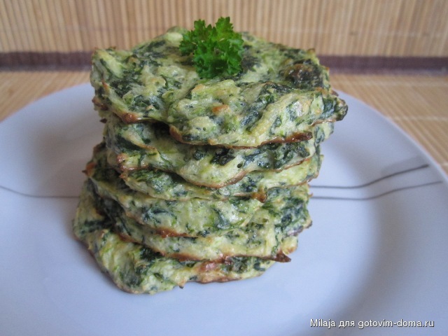 Оладушки картофельно- сырные со шпинатом.JPG