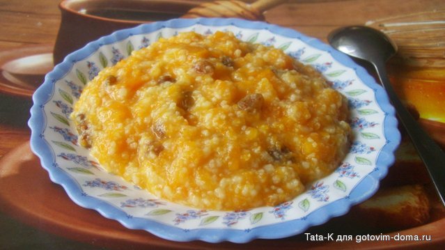 Тыквенная каша с изюмом (постная).JPG
