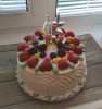 Творожно-сливочный торт с ягодами или фруктами