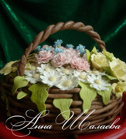 Корзина с цветами.