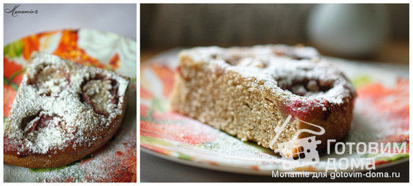 Два варианта пирога со сливами для поста и на каждый день фото к рецепту 8