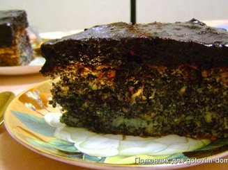 Маково-черничный пирог