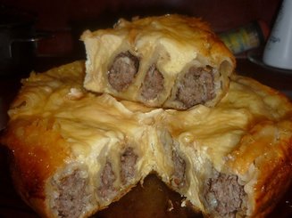 Ленивец из лаваша и мясного фарша