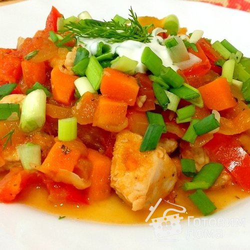 Болгарский перец с мясом по-деревенски
