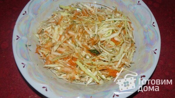 Салат из белокочанной капусты с яблоком фото к рецепту 4