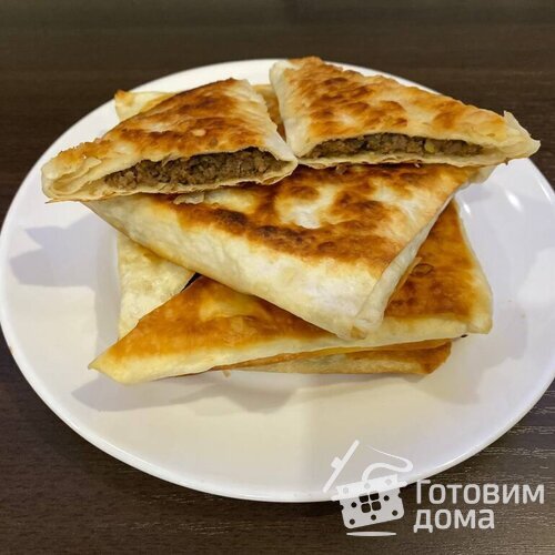 А-ля самса из лаваша или пирожки с мясом и сыром по-кавказски