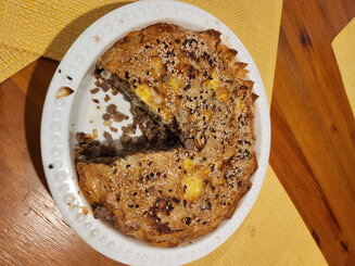 Пирог с мясом из теста фило