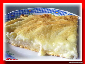 Яблочный пирог с заливкой а-ля Крем-брюле