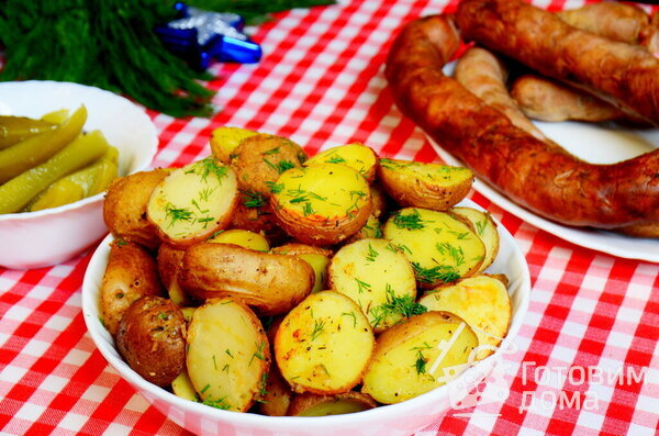 Картошка по-деревенски с луком и чесноком фото к рецепту 7