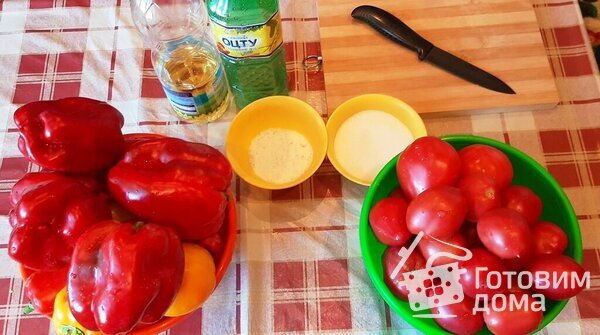 Лечо из перца и помидоров на зиму фото к рецепту 1