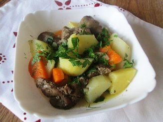 Рагу с печенью и овощами