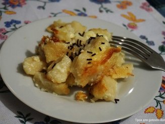 Запеченые творожные клецки