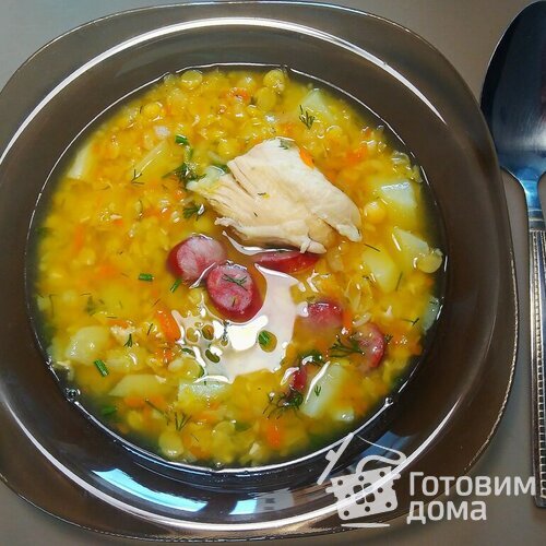 Гороховый суп с охотничьими колбасками