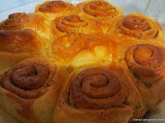 Сахарные булочки с медовой глазурью "Roulé au miel"