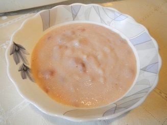 Клубничная манная каша