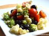 Греческий Салат из брокколи и цветной капусты с фетой