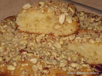 Кекс на кефире с орехами
