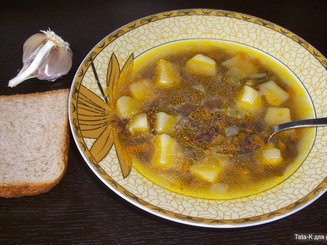 Чечевичный суп с картофелем (без масла)