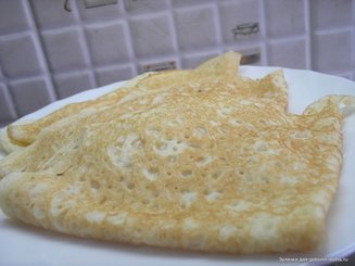 Заварные блины на кефире