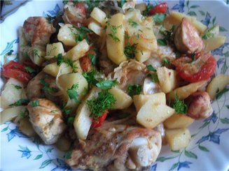 Оджахури из курицы по-грузински