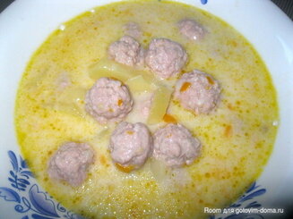 Сырный суп с фрикадельками