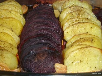 Гарнир из картофеля и свеклы