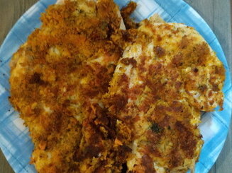 Куриные отбивные в морковной панировке