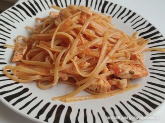 Спагетти с курицей