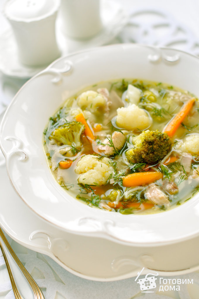 Суп из брокколи и цветной капусты — рецепты | Дзен