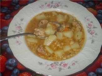 Суп с перловкой по-шотландски