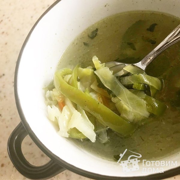 Овощной суп на курином бульоне из минимума ингредиентов фото к рецепту 1