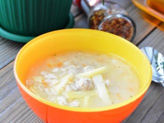 Геркулесовый суп с фрикадельками
