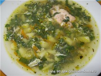 Куриный суп со свежей крапивой