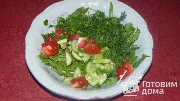 Легкий летний салат с рукколой фото к рецепту 2