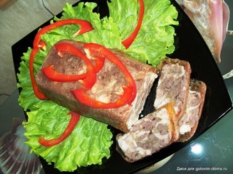 Куриная ветчина с сердечками