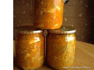 Зимний салат из скумбрии с овощами в томате "Рыбка моя"