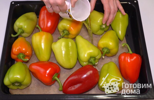 Полезный салат из разноцветных перцев фото к рецепту 1
