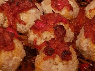 Куриные тефтели с ячкой