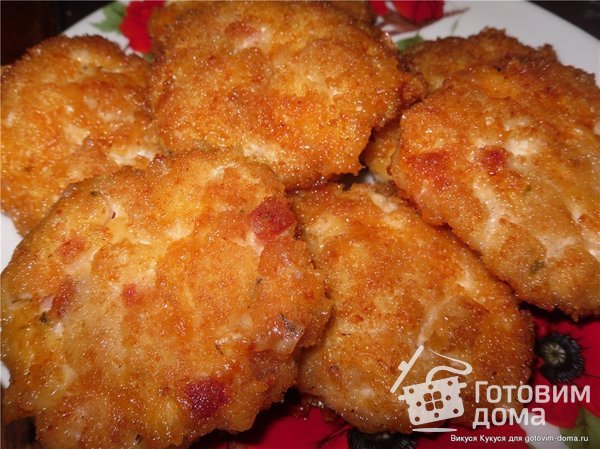 Сырно-куриные котлетки с беконом фото к рецепту 5