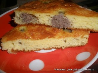 Пирог с фрикадельками