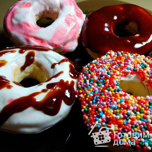 Пончики с глазурью Dunkin Donuts без дрожжей