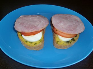 Smørrebrød - Датский бутерброд с колбасой