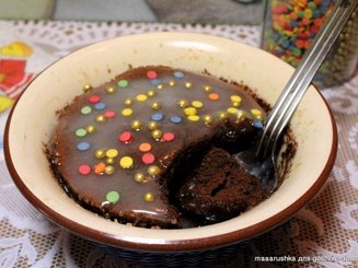 Шоколадное суфле с карамельным соусом