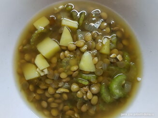 Чечевичный суп с картофелем (без масла)
