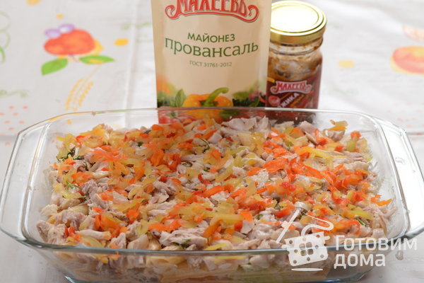 Запеканка с макаронами и курицей &quot;Домашняя&quot; фото к рецепту 4