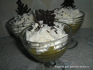Творожный десерт с ревенем