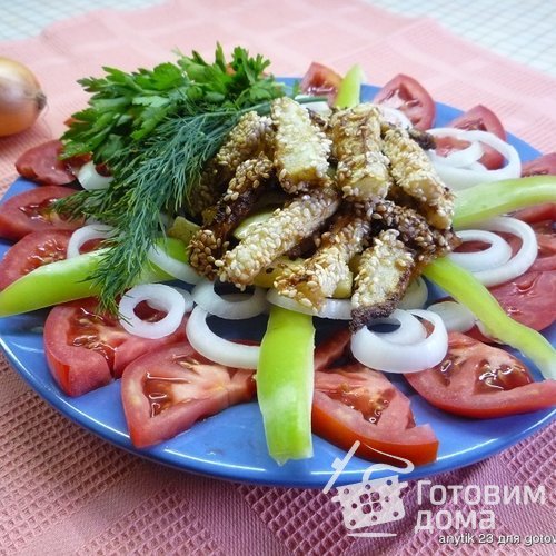 Кабачковые пальчики в кунжуте