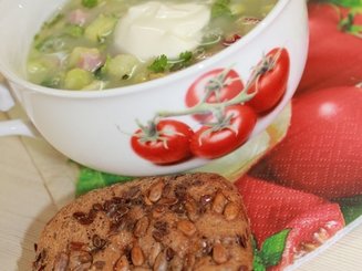 Окрошка на сыворотке(диетическая 2 варианта)