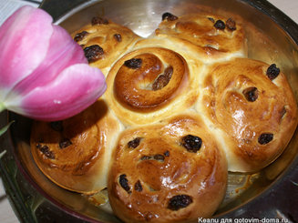 Булочки-улитки с корицей и грецким орехом (Zimtschnecken)