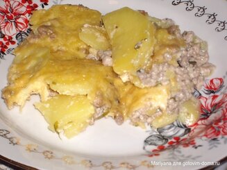 Запеканка из фарша и картофеля